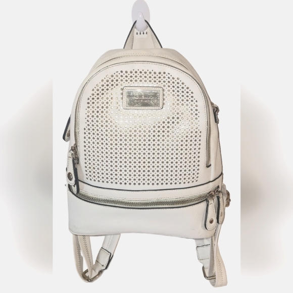 Marc New York Andrew Marc Faux Leather Medium Cream Backpack - Picture 1 of 7